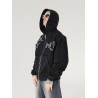 Distressed spiderweb 3.0 zip hoodie