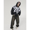 Distressed white spiderweb 3.0 hoodie