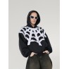 Distressed white spiderweb 3.0 hoodie