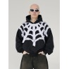 Distressed white spiderweb 3.0 hoodie