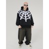 Distressed white spiderweb 3.0 hoodie