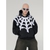 Distressed white spiderweb 3.0 hoodie