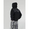 Destroyed skull zip hoodie