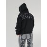 Destroyed skull zip hoodie