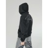 Destroyed skull zip hoodie