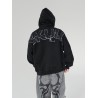 Destroyed skull zip hoodie