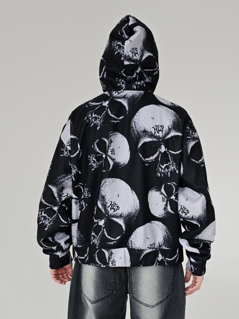 Full print NLP skull fleece hoodie