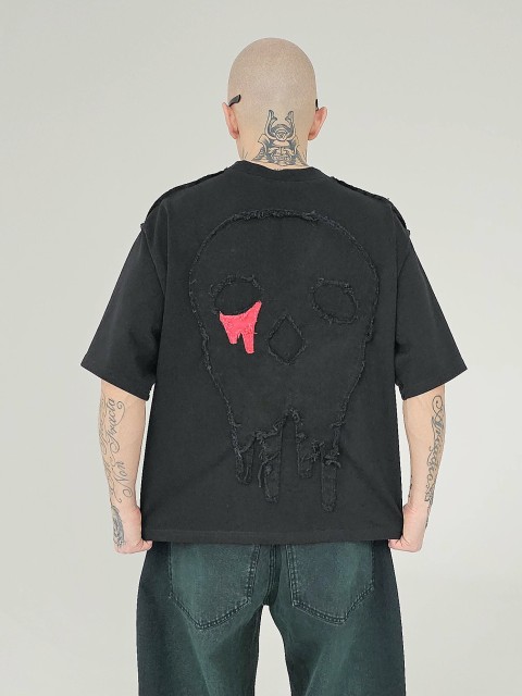 Sprany t-shirt destroyed bloody skull