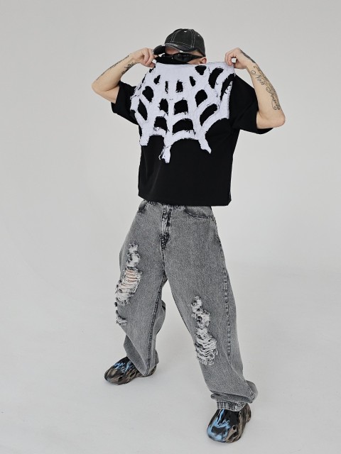 Czarny tees spiderweb 3.0