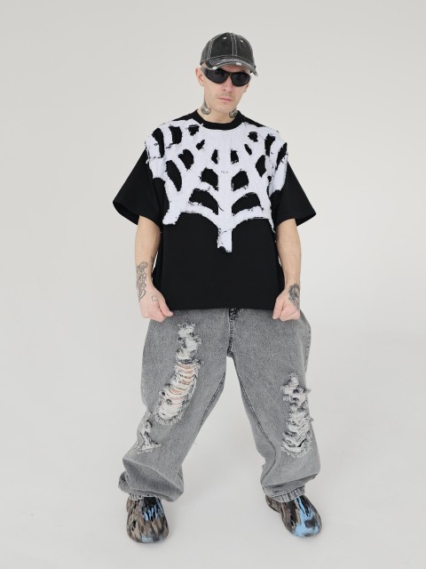 Czarny tees spiderweb 3.0