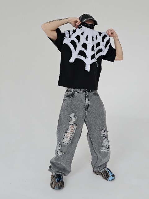 Czarny tees spiderweb 3.0