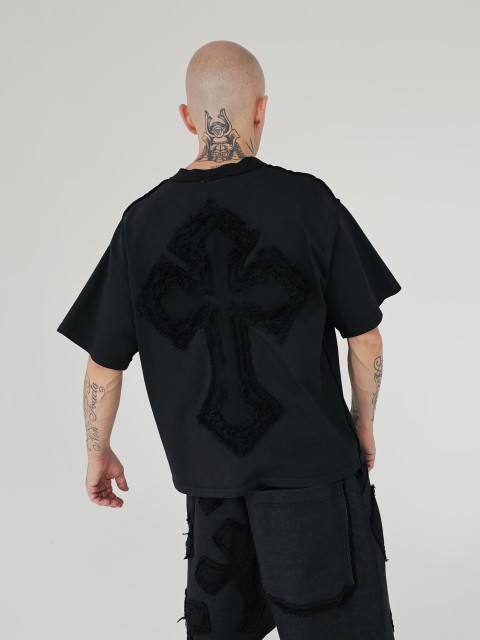 ✞ Destroyed cross czarny t-shirt ✞