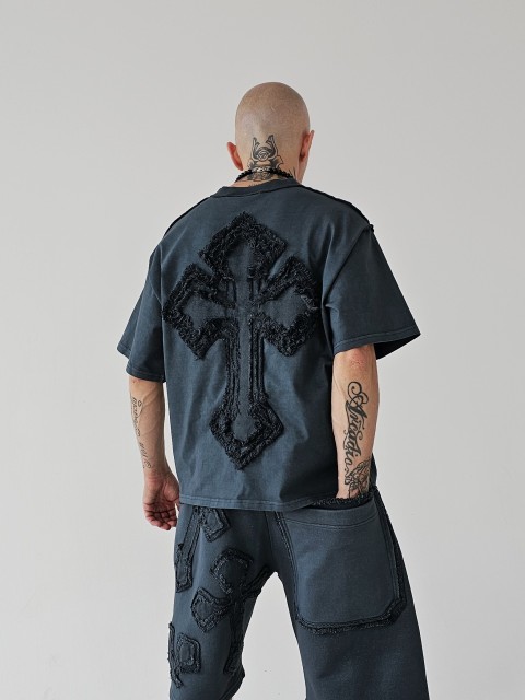 ✞ Destroyed cross grafitowy t-shirt ✞