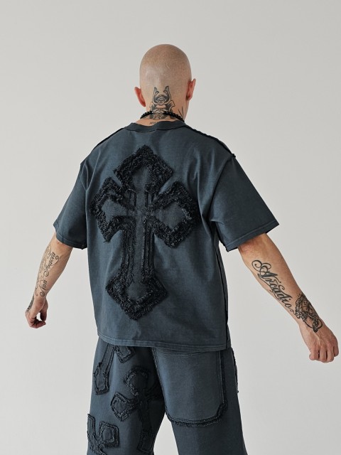 ✞ Destroyed cross grafitowy t-shirt ✞